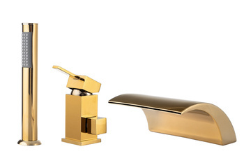 VODOPÁDOVÁ VAŇOVÁ BATÉRIA 3-OTVOROVÁ S-1006G ZLATÁ