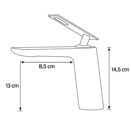STOJANOVÁ UMÝVADLOVÁ BATÉRIA HUGO NÍZKA S-1085WG BIELA/ZLATÁ