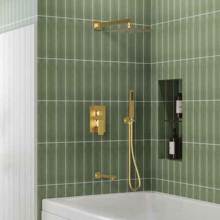 PODOMIETKOVÁ SPRCHOVÁ SÚPRAVA S VÝTOKOM S-1193G ZLATÁ