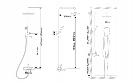 SPRCHOVÁ SÚPRAVA GIO NÁSTENNÁ S-1157 ČIERNA / ZLATÁ