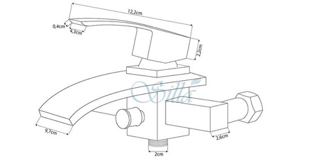 NÁSTENNÁ VODOVODNÁ BATÉRIA LUNA SKLENENÁ S-1012B ČIERNA