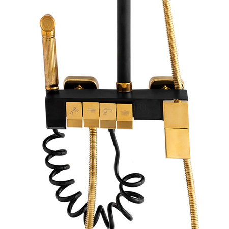 SPRCHOVÁ SÚPRAVA NA STENU CLARA S-1195BG ČIERNA/ZLATÁ