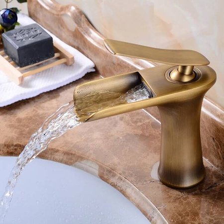 UMÝVADLOVÁ BATÉRIA STOJACA EVANA NÍZKA RETRO S-1180VG STARÉ ZLATO