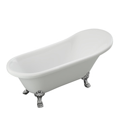 VOĽNE STOJACA VAŇA ISABEL AKRYLOVÁ 150×75×72 BIELA