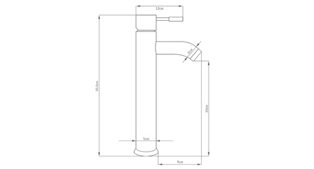 UMÝVADLOVÁ BATÉRIA SENTINI VYSOKÁ S-2003D CHRÓM