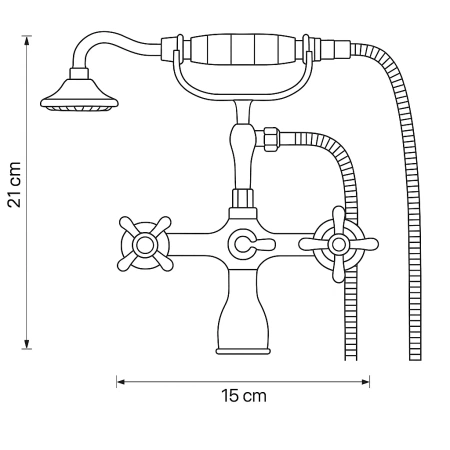 STENOVÁ SPRCHOVÁ BATÉRIA ISABELLA RETRO S-1183 CHRÓM