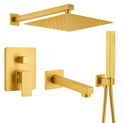 PODOMIETKOVÁ SPRCHOVÁ SÚPRAVA S VÝTOKOM S-1193G ZLATÁ