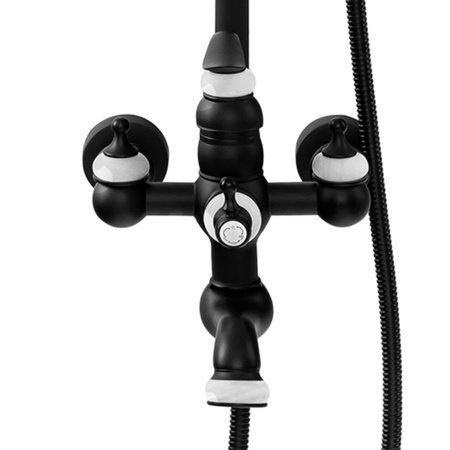 NÁSTENNÁ SPRCHOVÁ SÚPRAVA RETRO MATILDA S-1201B ČIERNA