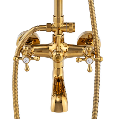 SPRCHOVÁ SÚPRAVA NÁSTENNÁ RETRO CAMILLA S-1197G ZLATÁ