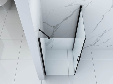 ŠTVORCOVÝ SPRCHOVÝ KÚT FRANKLIN TRANSPARENTNÝ - 80X80X190 ČIERNY