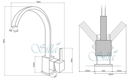 UMÝVADLOVÁ BATÉRIA PURO VYSOKÁ OTOČNÁ S-1004B ČIERNA