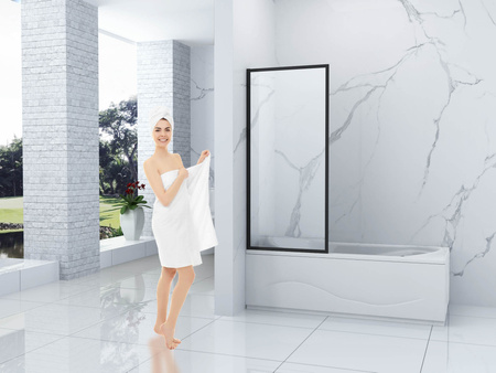 SPRCHOVÁ ZÁSTENA VESTON 1-KRÍDLOVÁ 80X150 FIX ČIERNA