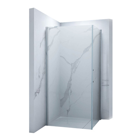 SPRCHOVÝ KÚT FRANKLIN ŠTVORCOVÝ TRANSPARENTNÝ - 80X80X190 CHRÓM