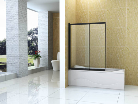 SPENCER DVOJKRÍDLOVÁ SPRCHOVÁ ZÁSTENA 120X150 POSUVNÁ ČIERNA