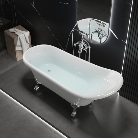 VOĽNE STOJACA VAŇA ISABEL AKRYLOVÁ 160×75×72 BIELA