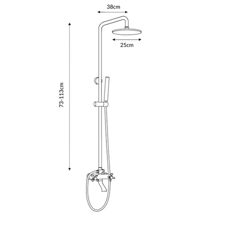SPRCHOVÁ SÚPRAVA NÁSTENNÁ RETRO PALOMA S-1198B ČIERNA