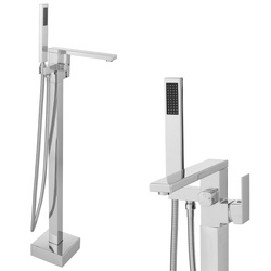 Voľne stojaca vaňová batéria CUBO S-1082 CHRÓM