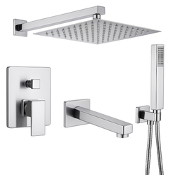 PODOMIETKOVÁ SPRCHOVÁ SADA S VÝTOKOM S-1193 CHRÓM