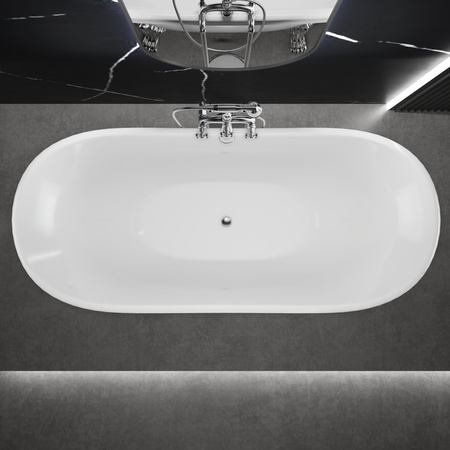 VOĽNE STOJACA VAŇA BELLA AKRYLOVÁ 170×75×70 BIELA