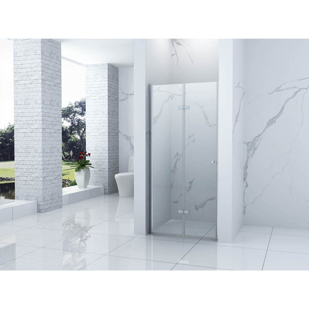 SKLADACIE SPRCHOVÉ DVERE BOSTON - 190 X 90 CM CHRÓM