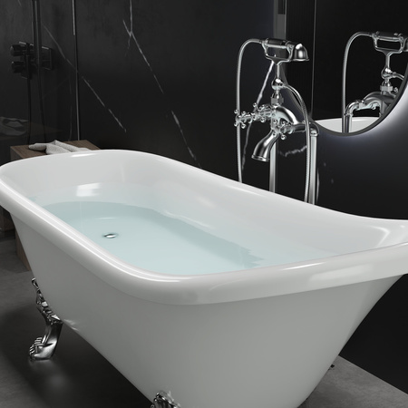 VOĽNE STOJACA VAŇA ISABEL AKRYLOVÁ 160×75×72 BIELA