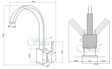 UMÝVADLOVÁ BATÉRIA PURO VYSOKÁ OTOČNÁ BIELA S-1004W