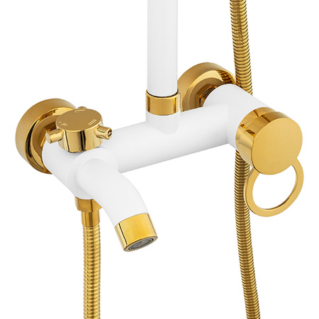 SPRCHOVÝ SET SENTINI NÁSTENNÝ NATURÁLNY S-1191WG BIELY/ZLATÝ