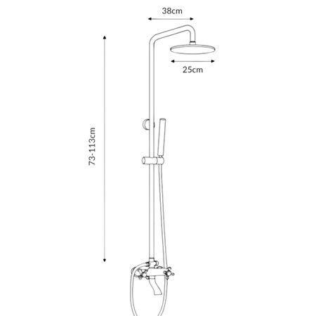 SPRCHOVÁ SÚPRAVA NÁSTENNÁ GRETA S-1209 CHRÓM