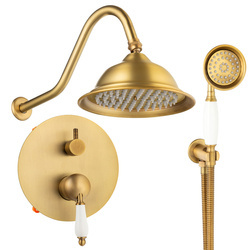 RETRO PODOMIETKOVÁ SPRCHOVÁ SÚPRAVA S-1175V STARÉ ZLATO