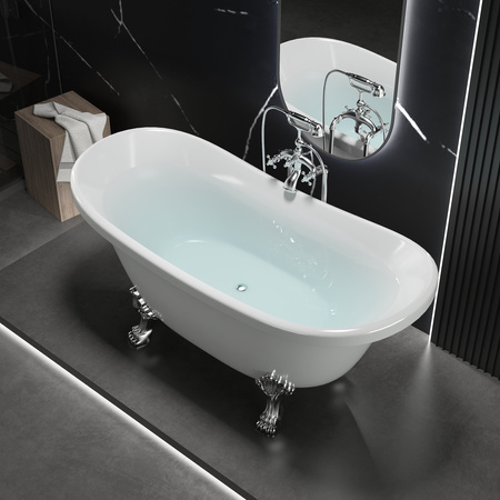 VOĽNE STOJACA VAŇA BELLA AKRYLOVÁ 170×75×70 BIELA