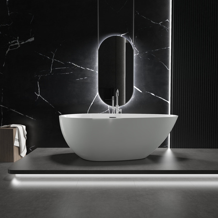 VOĽNE STOJACA AKRYLOVÁ VAŇA ELLIE 170×75×58 BIELA