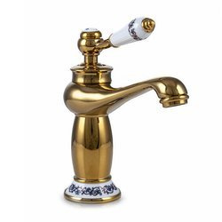 UMÝVADLOVÁ BATÉRIA PALOMA STOJACA NÍZKA ZLATÁ S-1107 RETRO