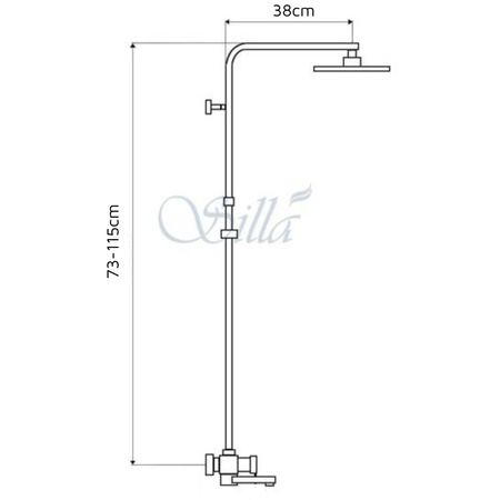 SPRCHOVÁ SÚPRAVA NÁSTENNÁ AURORA S-1199 CHRÓM