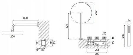 PODOMIETKOVÁ SPRCHOVÁ SADA VERANNI S-1127 CHRÓM