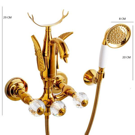 NÁSTENNÁ VODOVODNÁ BATÉRIA SWENNA RETRO S-1177G ZLATÁ