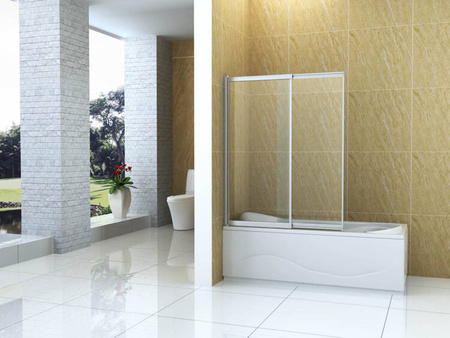 SPRCHOVÁ ZÁSTENA SPENCER 2-KRÍDLOVÁ 85X150 POSUVNÁ CHRÓMOVÁ