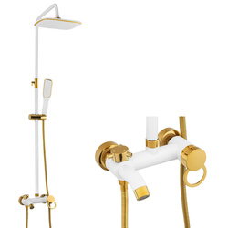 SPRCHOVÝ SET SENTINI NÁSTENNÝ NATURÁLNY S-1191WG BIELY/ZLATÝ