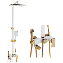 SPRCHOVÁ SÚPRAVA NÁSTENNÁ CUBO S-1067WG BIELA/ZLATÁ