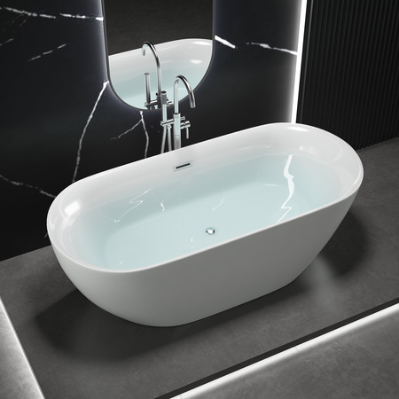 VOĽNE STOJACA VAŇA MIA AKRYLOVÁ 150×75×58 BIELA