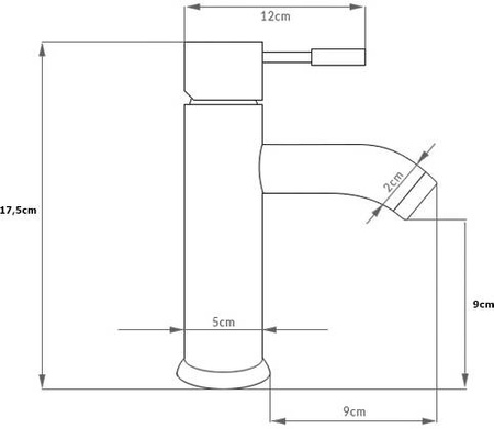 UMÝVADLOVÁ BATÉRIA SENTINI STOJACA NÍZKA S-2003G ZLATÁ