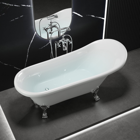 VOĽNE STOJACA VAŇA ISABEL AKRYLOVÁ 160×75×72 BIELA