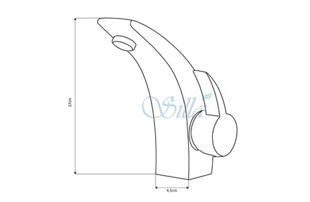 NÍZKA STOJACIA UMÝVADLOVÁ BATÉRIA S-1051 CHRÓM