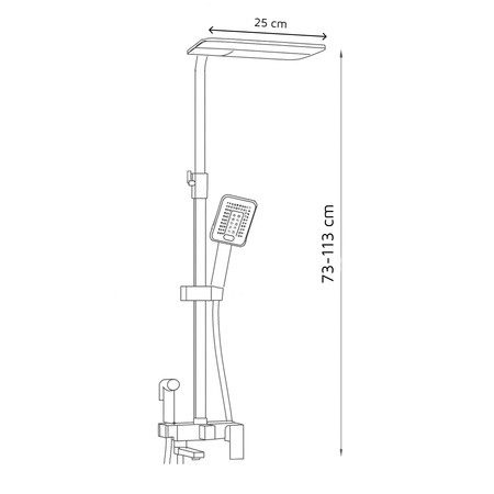 SPRCHOVÁ SÚPRAVA NÁSTENNÁ CUBO S-1067WG BIELA/ZLATÁ