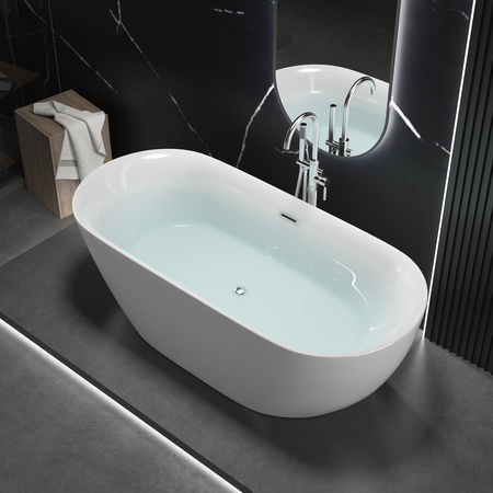 VOĽNE STOJACA VAŇA MIA AKRYLOVÁ 150×75×58 BIELA