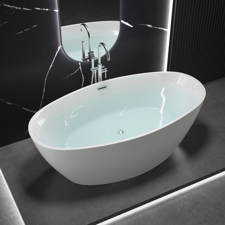 VOĽNE STOJACA VAŇA SKYLER 180×80×58 BIELA