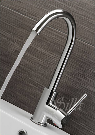 UMÝVADLOVÁ BATÉRIA ROSA VYSOKÁ OTOČNÁ S-1003 CHRÓM