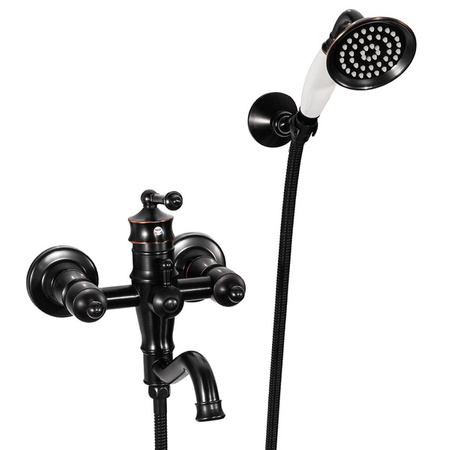 NÁSTENNÁ VODOVODNÁ BATÉRIA ADELITA RETRO S-1181BG ČIERNA