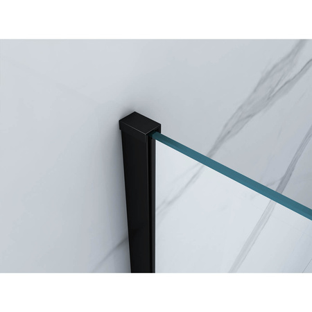 DVOJDIELNA SPRCHOVÁ STENA WALK-IN 90x50x200 PRIEHĽADNÁ ČIERNA