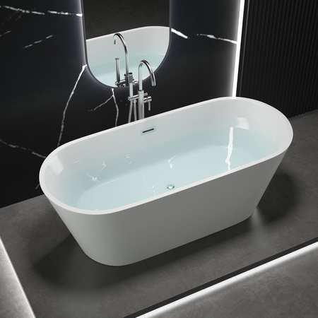 VOĽNE STOJACA VAŇA EMILY AKRYLÁTOVÁ 150×75×58 BIELA