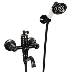 NÁSTENNÁ VODOVODNÁ BATÉRIA ADELITA RETRO S-1181BG ČIERNA